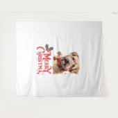 Merry Christmas Staffordshire Bull Terrier Wandkleed (Voorkant (horizontaal))