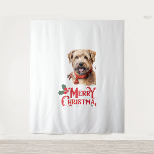 Merry Christmas Staffordshire Bull Terrier Wandkleed