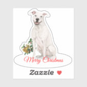 Merry Christmas Staffordshire op maat gesneden vin Sticker (Vel)