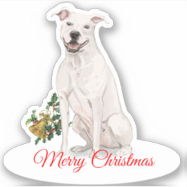 Merry Christmas Staffordshire op maat gesneden vin Sticker