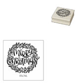 Merry Christmas Stamp Rubberstempel (Gestempeld)