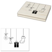 Merry Christmas Stamp Rubberstempel (Gestempeld)