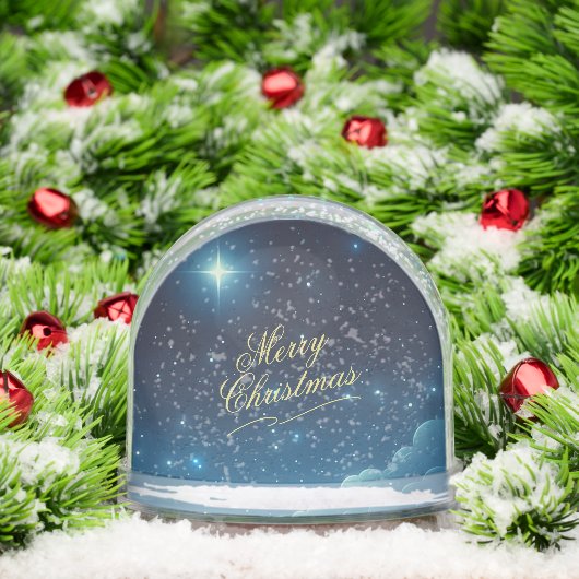 Merry Christmas Star Foto toevoegen Sneeuwbol (Kerstmis)