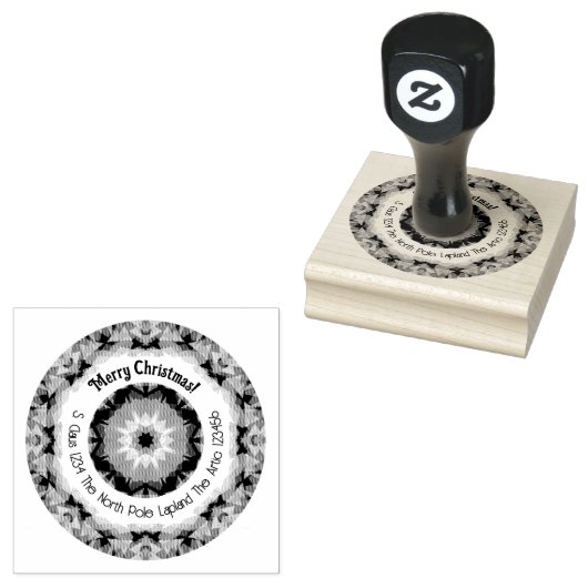 Merry Christmas Star Retouradres Mail Envelope Rubberstempel (Gestempeld)