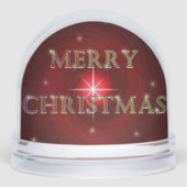 Merry Christmas Star Sneeuwbol (Voorkant)