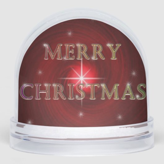 Merry Christmas Star Sneeuwbol (Voorkant)