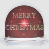 Merry Christmas Star Sneeuwbol (Achterkant)