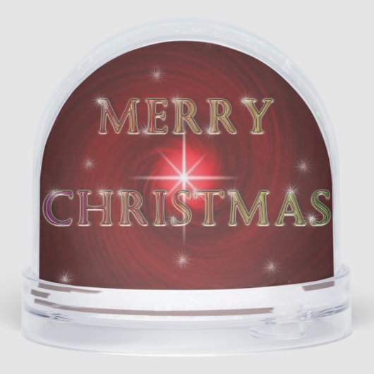Merry Christmas Star Sneeuwbol