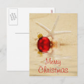 Merry Christmas Starfish Briefkaart (Voorkant / Achterkant)