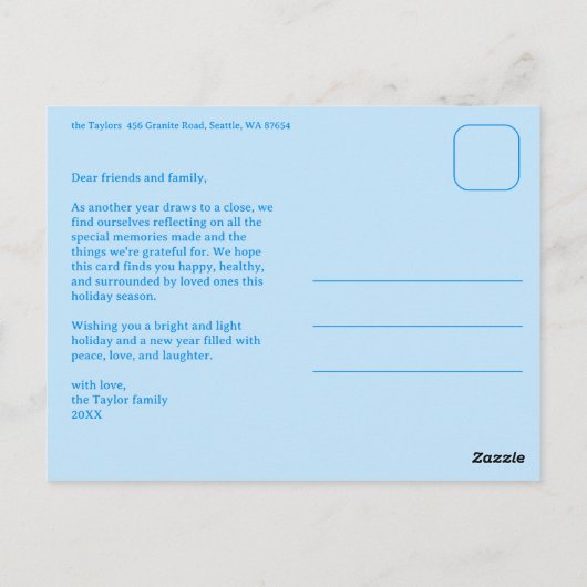 MERRY CHRISTMAS Stars Holiday CUSTOM Arch PHOTO Briefkaart (Achterkant)