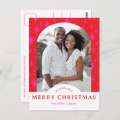 MERRY CHRISTMAS Stars Holiday CUSTOM Arch PHOTO Briefkaart (Voorkant / Achterkant)