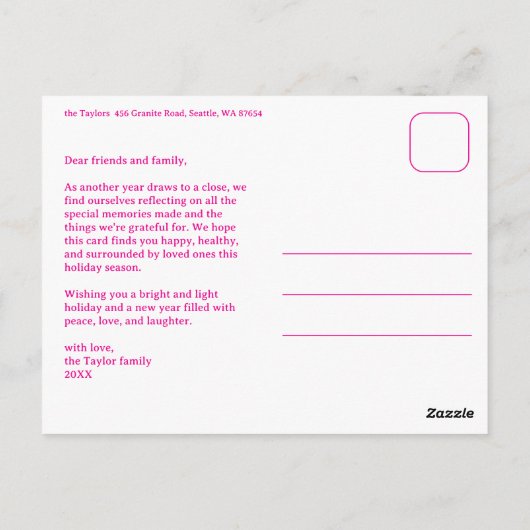 MERRY CHRISTMAS Stars Holiday CUSTOM Arch PHOTO Briefkaart (Achterkant)