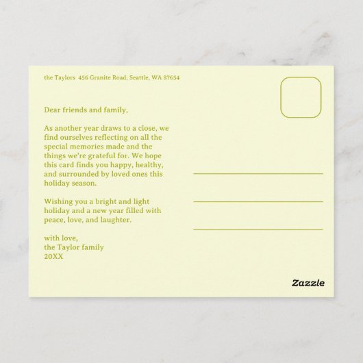 MERRY CHRISTMAS Stars Holiday CUSTOM Arch PHOTO Briefkaart (Achterkant)