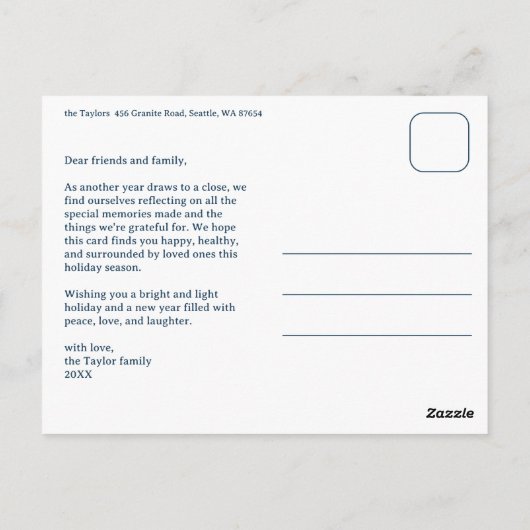 MERRY CHRISTMAS Stars Holiday CUSTOM Arch PHOTO Briefkaart (Achterkant)