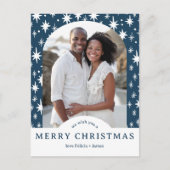 MERRY CHRISTMAS Stars Holiday CUSTOM Arch PHOTO Briefkaart (Voorkant)