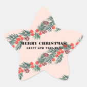 Merry Christmas! Ster Sticker (Voorkant)