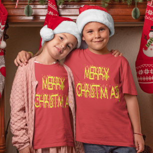 Merry Christmas Sterrennacht Font Girls & Boys T-shirt