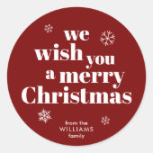 Merry Christmas Sticker (Voorkant)