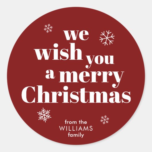 Merry Christmas Sticker (Voorkant)