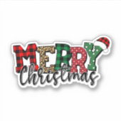 Merry Christmas Sticker (Voorkant)