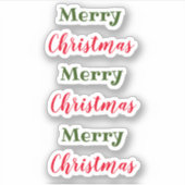 Merry Christmas Sticker (Voorkant)