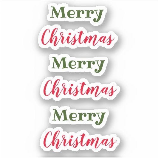 Merry Christmas Sticker (Voorkant)