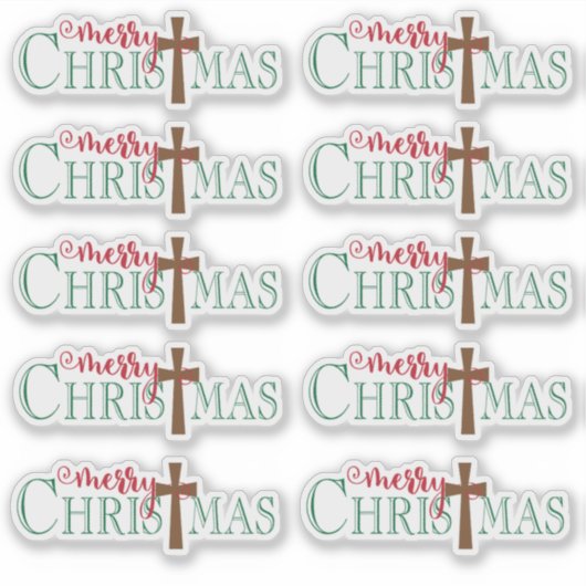 Merry Christmas Sticker (Voorkant)
