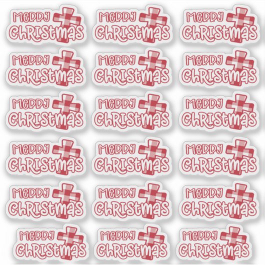 Merry Christmas Sticker (Voorkant)