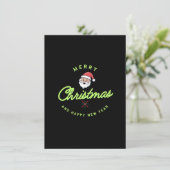 Merry Christmas' sticker and label Feestdagenkaart (Staand voorkant)