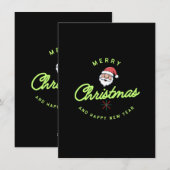 Merry Christmas' sticker and label Feestdagenkaart (Voorkant / Achterkant)