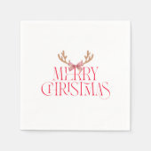 Merry Christmas Sticker – Holiday Gift Label Servet (Voorkant)