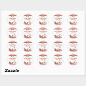 Merry Christmas Stickers Santa Sleigh Round Labels (Vel)