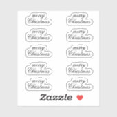 Merry Christmas Stickers Ten Count Sheet Set Pack (Vel)