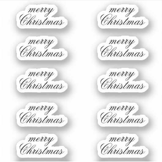 Merry Christmas Stickers Ten Count Sheet Set Pack (Voorkant)