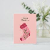 Merry Christmas Stocking Briefkaart (Staand voorkant)