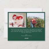 Merry Christmas Stylish Red Lettering Photo  Feestdagenkaart (Achterkant)