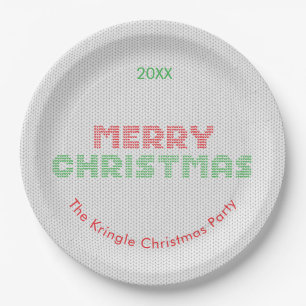 Merry Christmas Sweater Typography Papieren Bordje