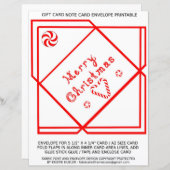Merry Christmas Swirl Gift Card A2 Envelope paper (Voorkant / Achterkant)
