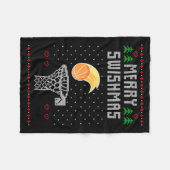 Merry Christmas Swishmas Basketball Xmas Gift Ugly Fleece Deken (Voorkant (Horizontaal))