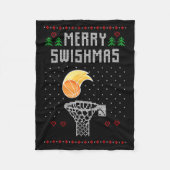 Merry Christmas Swishmas Basketball Xmas Gift Ugly Fleece Deken (Voorkant)