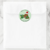 Merry Christmas T-rex Dinosaurus Stickers Jouw naa (Tas)