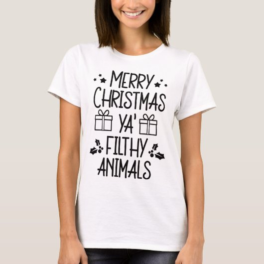Merry Christmas T-shirt (Voorkant)