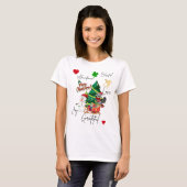 Merry Christmas T-shirt | Joy, Love & Abundance  (Voorkant volledig)