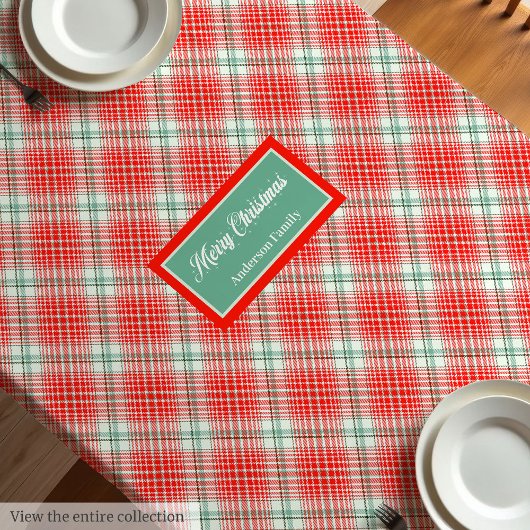 Merry Christmas Tablecloth Monogram Gift Idea Tafelkleed