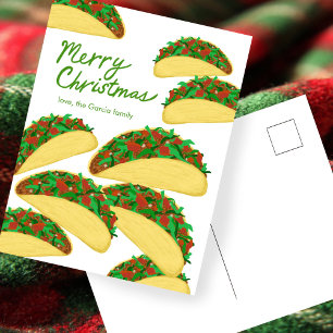 MERRY CHRISTMAS Taco Avalanche Delicious Custom Briefkaart