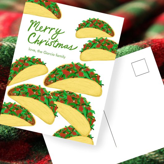 MERRY CHRISTMAS Taco Avalanche Delicious Custom Briefkaart