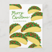 MERRY CHRISTMAS Taco Avalanche Delicious Custom Briefkaart (Voorkant)