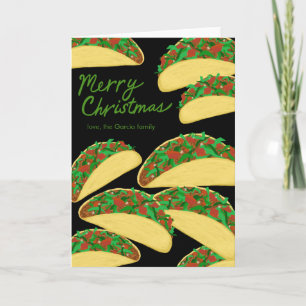 MERRY CHRISTMAS Taco Avalanche Delicious Custom Feestdagen Kaart