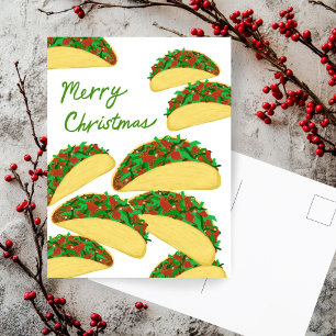 MERRY CHRISTMAS Taco Avalanche Delicious XMAS Briefkaart