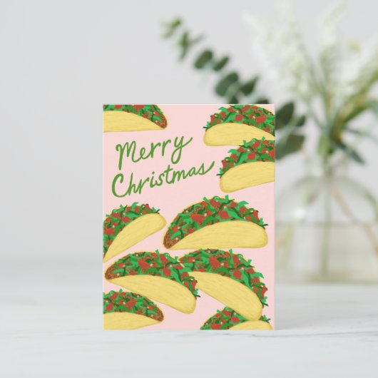 MERRY CHRISTMAS Taco Avalanche Heerlijke vakantie Briefkaart (Staand voorkant)